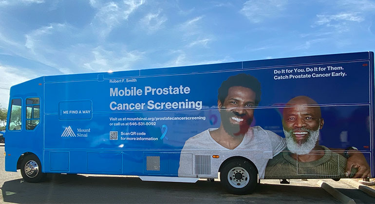 image of cancer screening van